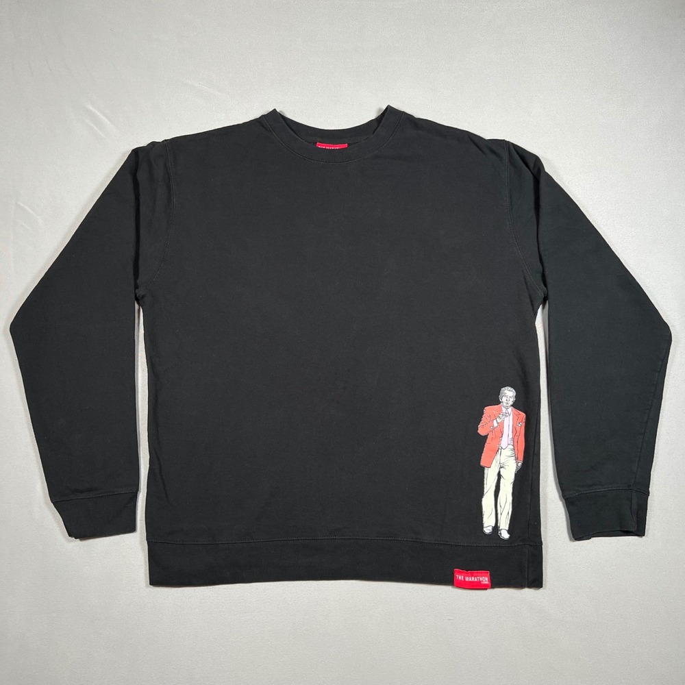 The Marathon Clothing TMC XL Black Run A Lap Crewneck Sweatshirt Nipsey Hussle